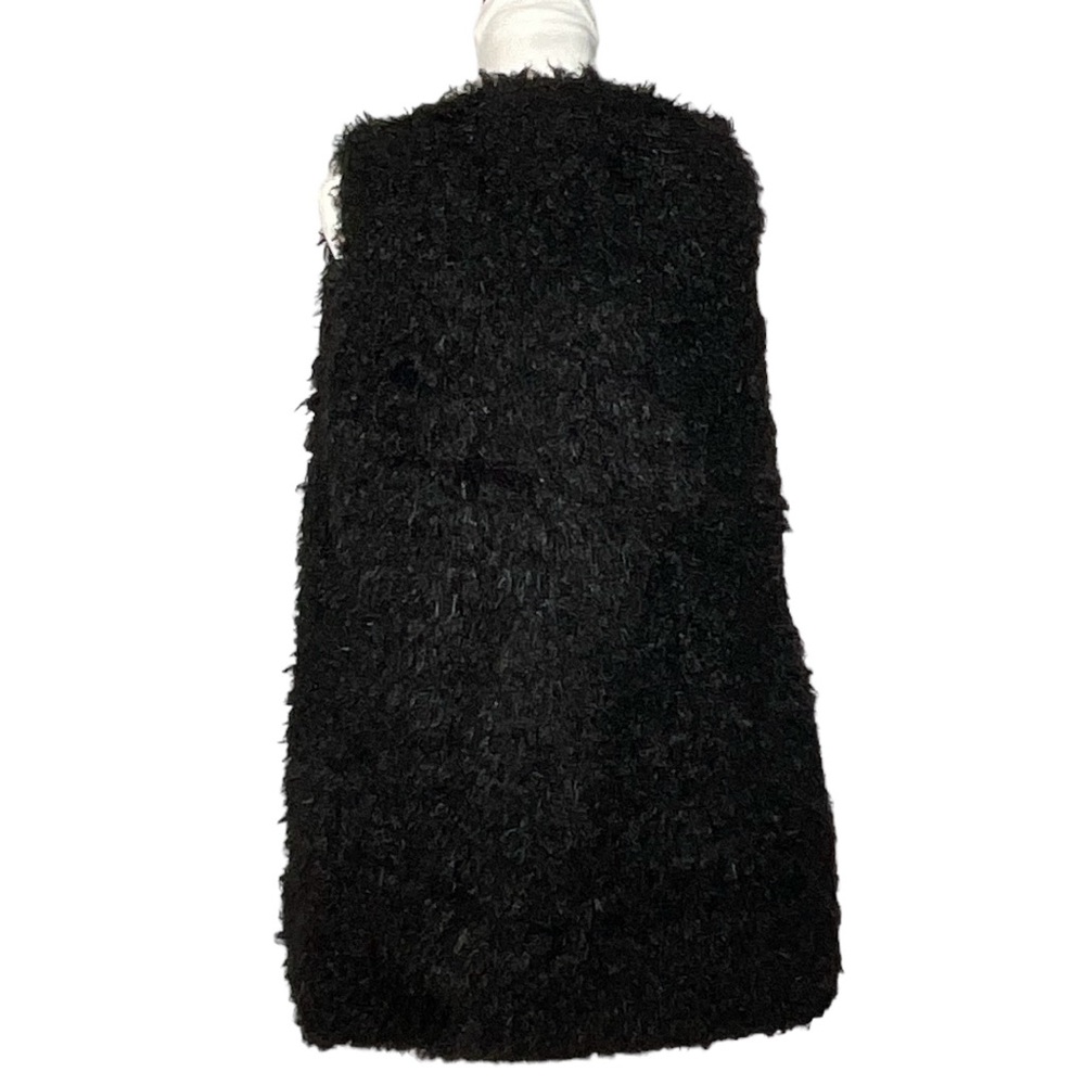 Faux Fur Sherpa Long Vest BLK Women’s SzM Gently Used Excellent Condition - Picture 3 of 8